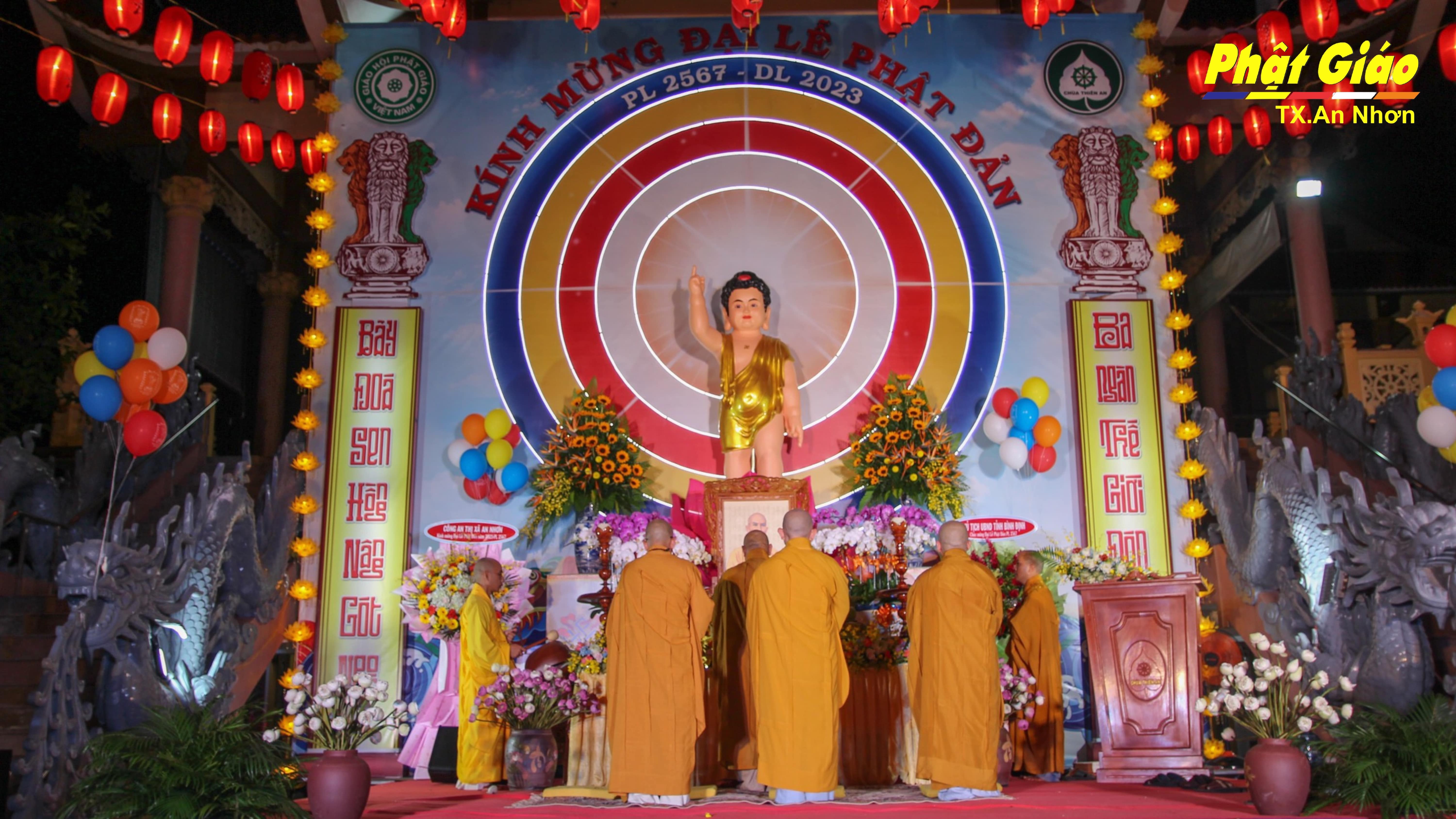 An Nhơn: Ban Trị sự GHPGVN thị xã Trang nghiêm tổ chức Đại lễ Phật Đản PL.2567-DL.2023